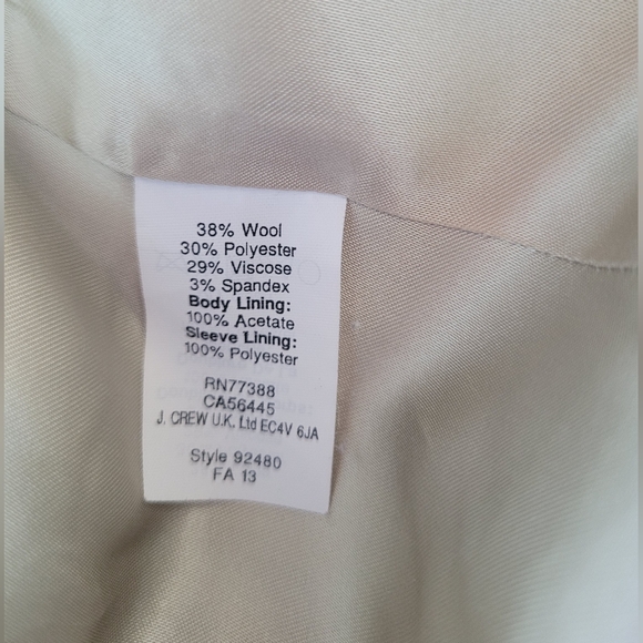 Beautiful Vintage J.Crew schoolboy Wool Blend Blazer Green size 6 Women's Classy - Picture 12 of 14